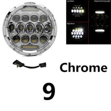 Load image into Gallery viewer, 7 Inch Motorcycles LED Headlights H4 High Low Beam Running Lights 6000K For motor Chopper Jeep Wrangler Offroad Light
