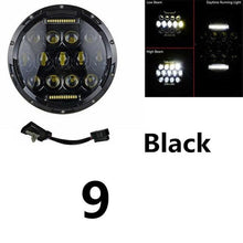 Load image into Gallery viewer, 7 Inch Motorcycles LED Headlights H4 High Low Beam Running Lights 6000K For motor Chopper Jeep Wrangler Offroad Light
