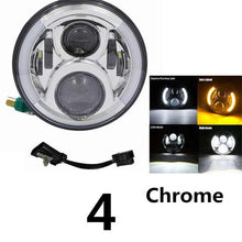 Load image into Gallery viewer, 7 Inch Motorcycles LED Headlights H4 High Low Beam Running Lights 6000K For motor Chopper Jeep Wrangler Offroad Light
