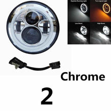 Load image into Gallery viewer, 7 Inch Motorcycles LED Headlights H4 High Low Beam Running Lights 6000K For motor Chopper Jeep Wrangler Offroad Light
