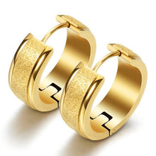 Load image into Gallery viewer, 808 STORE Fine Jewelry Stainless Steel Round 18k Gold Earrings Women Wedding Earrings Fashion Jewelry Accessories
