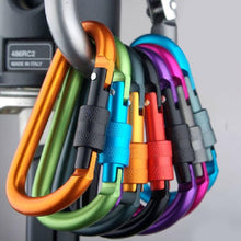 Load image into Gallery viewer, A Mountaineering Caving Rock Climbing luminum Alloy Carabiner D Shaped Safety Master Screw Lock Buckle Escalade Equipement
