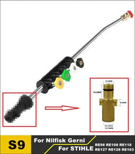 Load image into Gallery viewer, Angle Adjustable Car Wash Gun Jet Lance With Different Male Thread Adaptor For Brands Of High Pressure Washer Washing Machine
