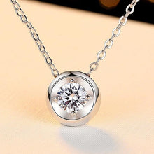 Load image into Gallery viewer, BOEYCJR 925 Silver 0.6ct F color Moissanite VVS Engagement Elegant Wedding Bubble Pendant Necklace for Women Anniversary Gift
