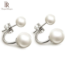 Load image into Gallery viewer, Bague Ringen Elegant Shell Pearl Earrings for Women Silver 925 Jewelry Korean Style Fashionable Ear Studs Dating Sweet Girl gift
