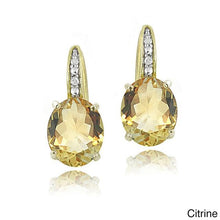 Load image into Gallery viewer, Bague Ringen Luxury 925 Sterling Silver Earrings for Women Red Purple Yellow Gemstone Wedding Earrings With Stones jewelry
