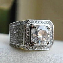 Load image into Gallery viewer, Bague Ringen  New Arrivals 925 Sterling Silver Zircone Square  Rings For Domineering Men Lover wedding Engagement Gift Jewelry
