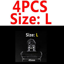 Load image into Gallery viewer, Bimoo 4PCS Clear Fly Tying CDC Feather Clips Dubbing Clip Hackle Holding Tools Fly Fishing Accessories S M L XL 25mm 35mm 45mm
