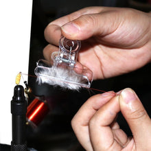 Load image into Gallery viewer, Bimoo 4PCS Clear Fly Tying CDC Feather Clips Dubbing Clip Hackle Holding Tools Fly Fishing Accessories S M L XL 25mm 35mm 45mm
