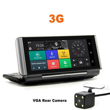 Load image into Gallery viewer, Bluavido 7 Inch 4G Car DVR Camera GPS FHD 1080P Android Dash Cam Navigation ADAS Car Video Recorder Dual Lens Dashboard camera
