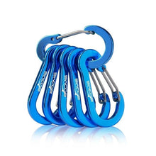 Load image into Gallery viewer, Booms Fishing CC1 6Pcs Aluminum Alloy Carabiner Keychain Outdoor Camping Climbing Snap Clip Lock Buckle Hook Fishing Tool 6Color
