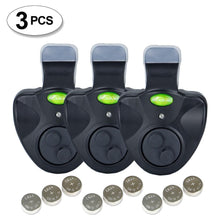 Load image into Gallery viewer, Booms Fishing E1 Fish Bite Alarm Electronic Buzzer on Fishing Rod with Loud Siren Daytime Night Indicator with LED Light
