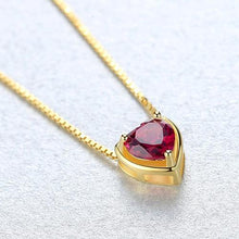 Load image into Gallery viewer, CZCITY New Design Pure 925 Sterling Silver Pendant Necklace for Women Trendy Exquisite 18K Plated Collar Mujer Colorful Jewelry
