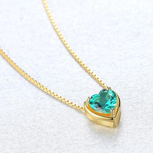 Load image into Gallery viewer, CZCITY New Design Pure 925 Sterling Silver Pendant Necklace for Women Trendy Exquisite 18K Plated Collar Mujer Colorful Jewelry
