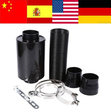 Load image into Gallery viewer, Car Cold Air Filter Induction Kit High Flow Ducting Intake Admission Bent Stretch Tube Intake Induction Pipe Hose Kit Universal

