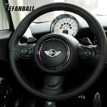 Load image into Gallery viewer, Car Interior Auto Steering Wheel Center Carbon Fiber Sticker Decoration Cover Ring For Mini Cooper R55 R56 R60 R61Car Styling
