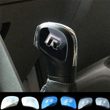 Load image into Gallery viewer, Car Styling Interior Car Gear Shift Handle Sticker Car Stall Decoration Glue sticker Rline LOGO For Volkswagen Blue Silver Black
