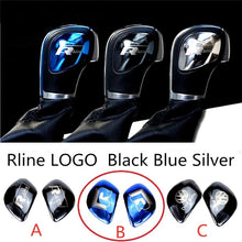 Load image into Gallery viewer, Car Styling Interior Car Gear Shift Handle Sticker Car Stall Decoration Glue sticker Rline LOGO For Volkswagen Blue Silver Black

