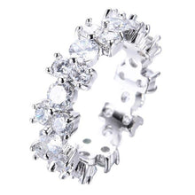 Load image into Gallery viewer, Cellacity Trendy Ring for Women Silver 925 Jewelry 9 Colors Round Gemstones Ruby Aquamarine Emerald Amethyst Sapphire Crystal
