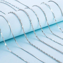 Load image into Gallery viewer, Classic Basic Chain 100% 925 Sterling Silver Lobster Clasp Necklace Chain Fashion Jewelry for Women 40/45CM Snack Chain YNC089
