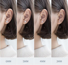 Load image into Gallery viewer, Crystal Real 925 Sterling Silver Earring Channel Cubic Zirconia Silver Stud Earring for Women Sterling Silver fine Jewelry
