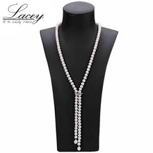 Load image into Gallery viewer, Cultured Real Long Pearl Necklace For Women,100% Genuine Freshwater Pearl Necklace Fashion Jewelry Gift Cloth Accessories
