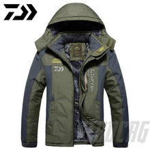Load image into Gallery viewer, DAIWA Fishing Clothing Winter Autumn Winter Waterproof Warm Fishing Jackets Men Fleece Thick Outdoor Fishing Shirts M-9XL
