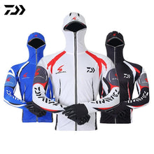 Load image into Gallery viewer, Daiwa Clothes Fishing Shirt Jacket Ice Silk Quick Dry Sports Clothing Sun Protection Face Neck Anti-uv Breathable Fishing Hooded
