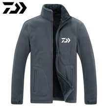 Load image into Gallery viewer, Daiwa Fishing Clothing Men Long Sleeve Autumn Winter Hiking Fishing Shirts Outdoor Warm Breathable Fishing Hoodies
