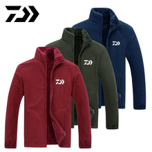 Load image into Gallery viewer, Daiwa Fishing Clothing Men Long Sleeve Autumn Winter Hiking Fishing Shirts Outdoor Warm Breathable Fishing Hoodies
