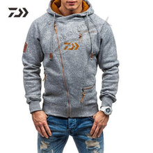 Load image into Gallery viewer, Daiwa Fishing Jacke Men's Winter Hoodie Warm Hooded Sweatshirt Coat Jacket Outwear Sweater Tops Men Sport Fishing Clothes
