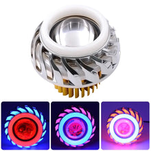 Load image into Gallery viewer, Dual Halo Angel Devil Eye Motorcycle Headlight 12V-85V Moto Projector Lamp Hi/Lo Beam LED Fog Spot Light Motorbike Accessories
