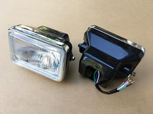 Load image into Gallery viewer, E0085 Motorcycle Accessories For GS125 Headlight Lamp Motorbike Square Lamp Headlight Assembly Metal Back Front Glass Cover

