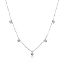 Load image into Gallery viewer, ELESHE Real 100% 925 Silver Choker Rhinestone star pendant Necklace Crystal Women Chain Sterling Silver Fine Jewelry Gift
