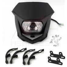 Load image into Gallery viewer, Enduro Cross Halo Headlight Dual Street Fighters Sports Head Light Headlamp Fairing For XR125 XT350 WR250 WR426 YZ450 DRZ400SM
