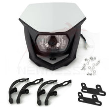 Load image into Gallery viewer, Enduro Cross Halo Headlight Dual Street Fighters Sports Head Light Headlamp Fairing For XR125 XT350 WR250 WR426 YZ450 DRZ400SM
