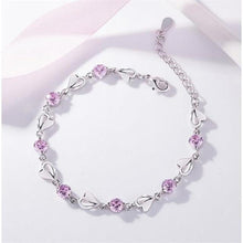 Load image into Gallery viewer, Fashion 925 Sterling Silver Bracelet Cubic Zircon with Swarovski Crystal Bracelets Hand Chain Female Women Engagement Jewelry
