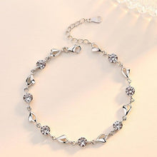 Load image into Gallery viewer, Fashion 925 Sterling Silver Bracelet Cubic Zircon with Swarovski Crystal Bracelets Hand Chain Female Women Engagement Jewelry
