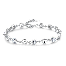 Load image into Gallery viewer, Fashion 925 Sterling Silver Bracelet Cubic Zircon with Swarovski Crystal Bracelets Hand Chain Female Women Engagement Jewelry
