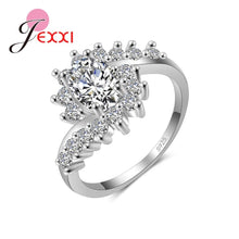 Load image into Gallery viewer, Fashion Ripple 925 Sterling Silver Europe  America New Drop Shape Crystal Zircon Ring Jewelry Small Crystal

