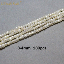 Load image into Gallery viewer, Fine 100% Natural Freshwater Pearl Irregular Rice Shape Beads For Jewelry Making DIY  Bracelet Necklace 2-4mm Strand  14''
