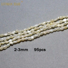 Load image into Gallery viewer, Fine 100% Natural Freshwater Pearl Irregular Rice Shape Beads For Jewelry Making DIY  Bracelet Necklace 2-4mm Strand  14''
