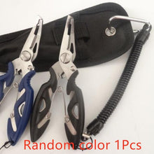 Load image into Gallery viewer, Fishing Pliers fish line Cutter Scissors Mini fish hook remover Multifunction tools New Black Blue Beak jaw
