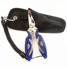 Load image into Gallery viewer, Fishing Pliers fish line Cutter Scissors Mini fish hook remover Multifunction tools New Black Blue Beak jaw
