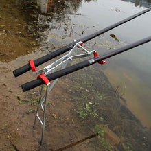 Load image into Gallery viewer, Foldable Adjustable Double Pole Bracket Fishing Rod Stand Holder Sea Fishing Tackle Pole Fishing Supplies
