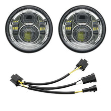 Load image into Gallery viewer, For  Davidson Dyna Fat Bob Black 4.65 inch Motor Style Head Lights for FXDF Dyna Fatbob Led Motor Projector

