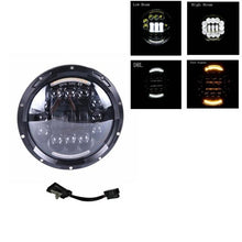Load image into Gallery viewer, For Harley Bobber Dyna Honda Suzuki Yamaha Cafe Racer Faro Moto 7'' Motorcycle Headlights Turn Signal Amber Lights Lamp
