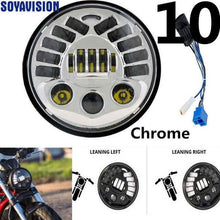 Load image into Gallery viewer, For Harley Bobber Dyna Honda Suzuki Yamaha Cafe Racer Faro Moto 7'' Motorcycle Headlights Turn Signal Amber Lights Lamp
