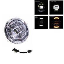 Load image into Gallery viewer, For Harley Bobber Dyna Honda Suzuki Yamaha Cafe Racer Faro Moto 7'' Motorcycle Headlights Turn Signal Amber Lights Lamp
