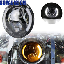 Load image into Gallery viewer, For Harley Bobber Dyna Honda Suzuki Yamaha Cafe Racer Faro Moto 7'' Motorcycle Headlights Turn Signal Amber Lights Lamp
